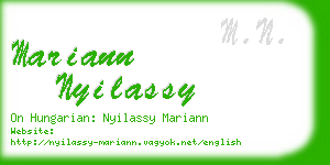 mariann nyilassy business card